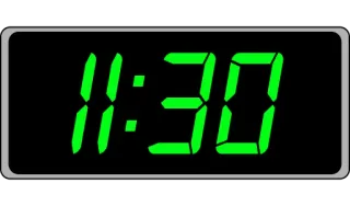 📟 11:30 clock, time, digital, numbers telegram sticker