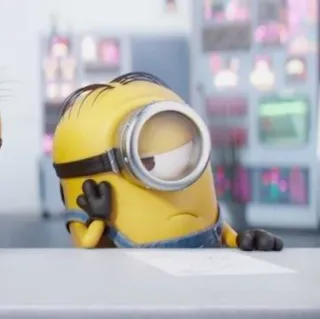 😒 Minion Despicable Me minion, despicable me, cartoon, character, yellow, silly telegram sticker