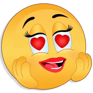 😍 Emoji, Amor, Olhos de coração, Fofo, Afeição telegram sticker