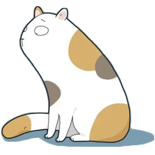 😶 gato, animal, animal de estimação, desenho animado, fofo, adesivo, gato calico whatsapp sticker