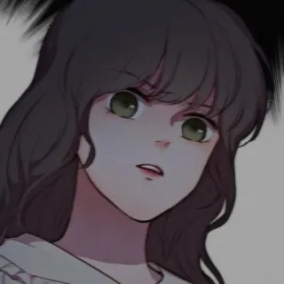 😼 anime, girl, woman, serious, portrait telegram sticker