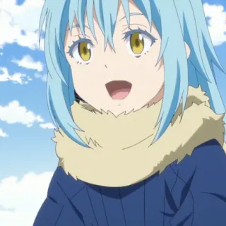 🦕 Rimuru Tempest That Time I Got Reincarnated as a Slime Anime, Isekai, Schleim, Fantasy, Niedlich, Kawaii whatsapp sticker