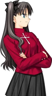 🧐 Rin Tohsaka Fate/stay night Anime, Manga, Chica, Tsundere, Personaje, Fate Series whatsapp sticker