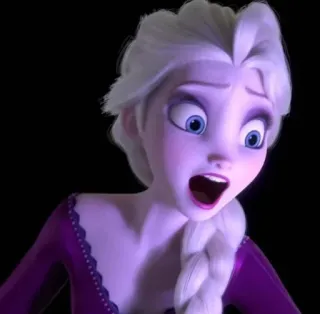 🧏‍♀ Elsa Frozen Elsa, Frozen, Disney, desenho animado, princesa, chocada telegram sticker