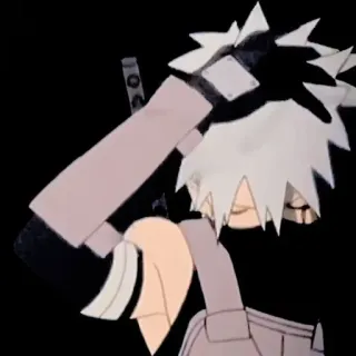 🗡️ Kakashi Naruto anime, ninja, kakashi, naruto, sword, blood telegram sticker
