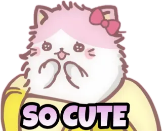 😻 SO CUTE 귀여운, 카와이, 고양이, 동물, 만화 telegram sticker