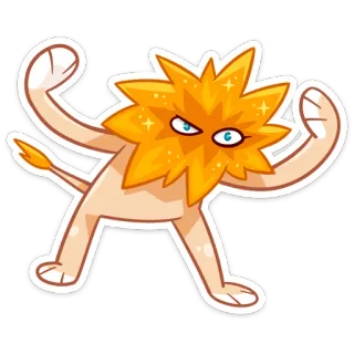 😡 狮子, 卡通, 动物, 角色, 插图, 贴纸 telegram sticker