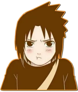 😤 Sasuke Uchiha Naruto Anime, Manga, Sasuke, Uchiha, Naruto, Naklejka, Kreskówka, Zły telegram sticker