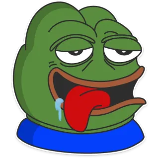 😋 Pepe the Frog frog, meme, emote telegram sticker