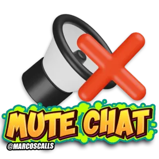 🤑 MUTE CHAT mute, chat, communication, silence, megaphone, social media, online telegram sticker