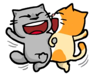 😃 Katze, Katzen, Sticker, Tier, süß, lustig, fröhlich, lachend telegram sticker