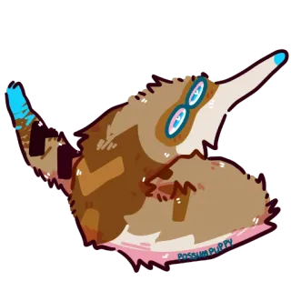 🐉 POSSUM PUPPY opossum, mignon, animal, autocollant, dessin animé, sticker whatsapp sticker