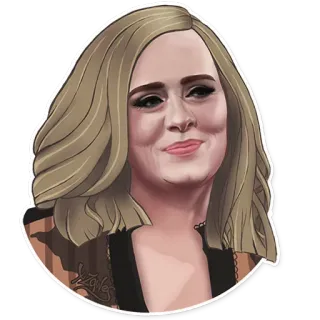 ☺️ Adele Адель, певица, знаменитость, портрет, женщина, блондинка, музыка telegram sticker