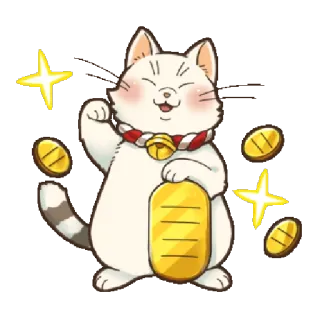 Mom Cat and Dragon Egg by Inuhiro whatsapp stickers