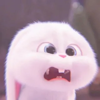 🐰 Snowball The Secret Life of Pets conejo, conejo, bola de nieve, lindo, dibujos animados, animal, mascotas telegram sticker