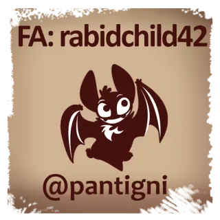 ❤ FA: rabidchild42
@pantigni morcego, desenho animado, personagem, nome de usuário, mídia social whatsapp sticker