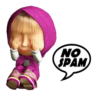 😷 NO SPAM sin spam, spam, internet, mensaje, comunicación, chica telegram sticker