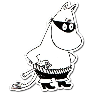 👿 Moomin Moomin, dibujos animados, personaje, pegatina telegram sticker