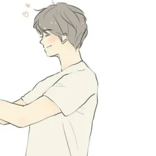 💕 dibujos animados, anime, chico, amor, romance telegram sticker