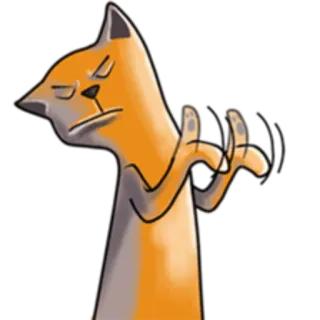 😕 cat, animal, attitude, cartoon, illustration telegram sticker