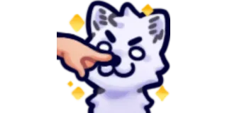👉 mèo, động vật, ngón tay, meme telegram sticker