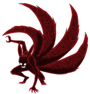 😎 Kurama Naruto Аниме, Монстр, Девятихвостый, Лис, Красный, Демон, Курама telegram sticker
