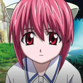 🧸 Anime, Ragazza, Capelli rosa, Orecchie da gatto, Manga telegram sticker