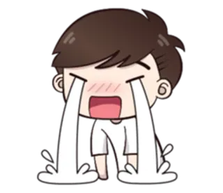 😭 chorando, triste, emoções, anime, desenho animado telegram sticker