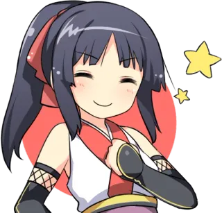 ☺️ Anime, Dziewczyna, Ninja, Słodkie, Kawaii, Kreskówka telegram sticker