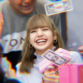 🐳 Lisa Frau, Lächeln, Freude, Promi, K-Pop telegram sticker