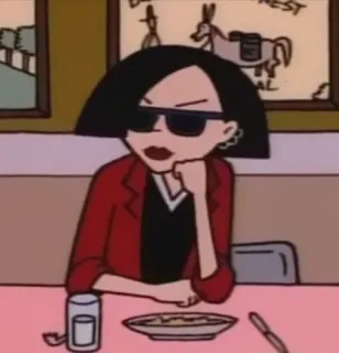 🌟 Daria Morgendorffer Daria cartoon, animated, sarcastic, 90s, daria, teen, student telegram sticker