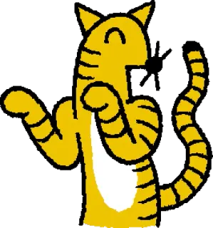 😺 tigre, gatto, cartone animato, animale, divertente, carino telegram sticker