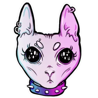 🔮 고양이, 스티커, 외계인, 귀여운, 동물, 판타지 telegram sticker
