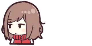 ❤️ Fille anime, Kawaii, Mignon, Autocollant, Chibi telegram sticker