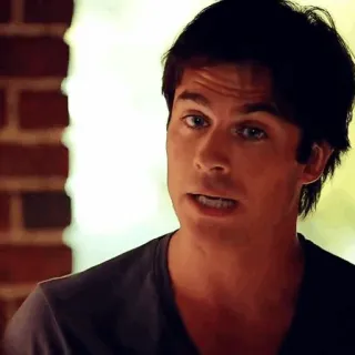 🍷 Damon Salvatore The Vampire Diaries serie de tv, vampiro, drama, adolescente, fantasía telegram sticker