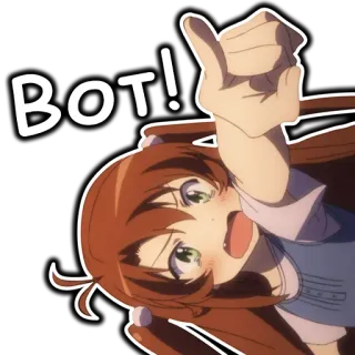 ☝️ BOT! Anime, Figur, Sticker, Süß, Mädchen telegram sticker