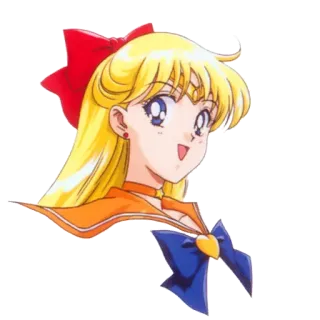 😀 Sailor Venus Sailor Moon Sailor Moon, Anime, Personnage, Sailor Venus, Dessin animé whatsapp sticker