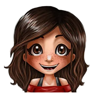 😃 desenho animado, mulher, retrato, garota, personagem, arte digital, adesivo telegram sticker