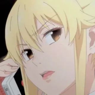 🦮 Anime, Personaje, Pelo rubio, Mujer, Dibujo animado telegram sticker