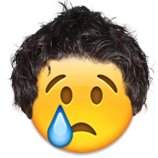 😢 emoji, crying, sad, face, tear, expression, emotional telegram sticker