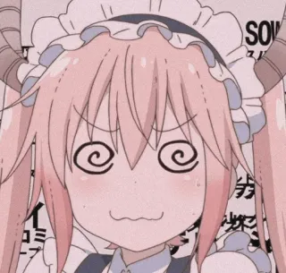 🐉 Tohru Miss Kobayashi's Dragon Maid anime, dragon, maid, cartoon, funny, expression telegram sticker