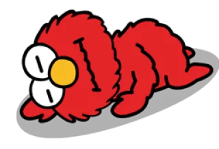 🤐 Elmo Elmo, Sesamstraße, Cartoon, Niedlich, Rot whatsapp sticker