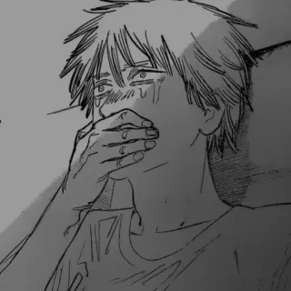 🔥 Anime, Manga, Llorando, Triste, Emocional whatsapp sticker