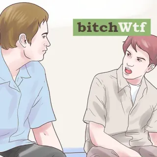 🤔 bitchWtf argument, conversation, offensive language, swear words, disagreement telegram sticker