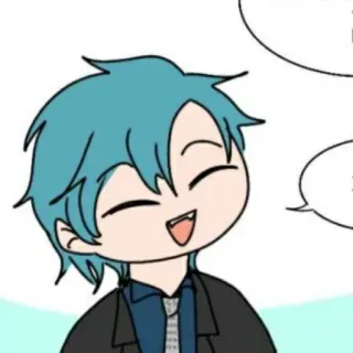 🦕 Anime, Cartoon, Chibi, Niedlich, Glücklich, Lächelnd whatsapp sticker