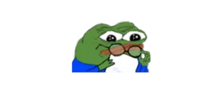 📚 Pepe the Frog Pepe, sapo, meme, pensando, ponderando telegram sticker