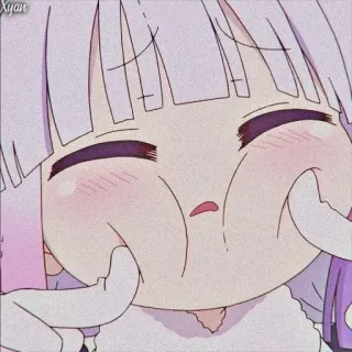 💕 Kanna Kamui Miss Kobayashi's Dragon Maid Anime, Kanna, Miss Kobayashi's Dragon Maid, Carino, Kawaii telegram sticker