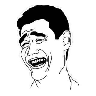 😄 Mème, Mème Internet, Trollface, Rage Comic, Humour, Blague telegram sticker