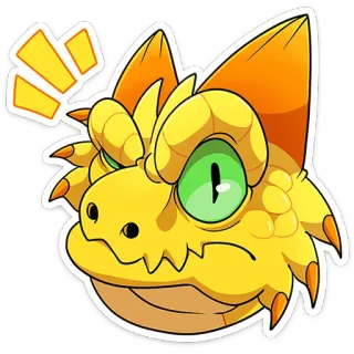 🧐 smok, fantasy, kreskówka, potwór, zwierzę, naklejka telegram sticker