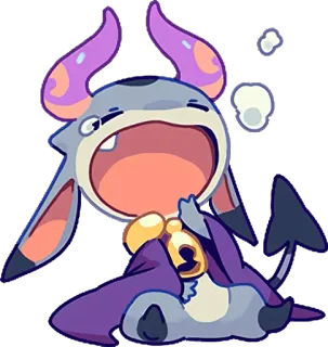 😪 cartoon, monster, creature, fantasy, funny, cute telegram sticker